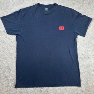 AVID Mens 2XL Navy Blue T Shirt Fishing Hook American Flag Graphic Tee